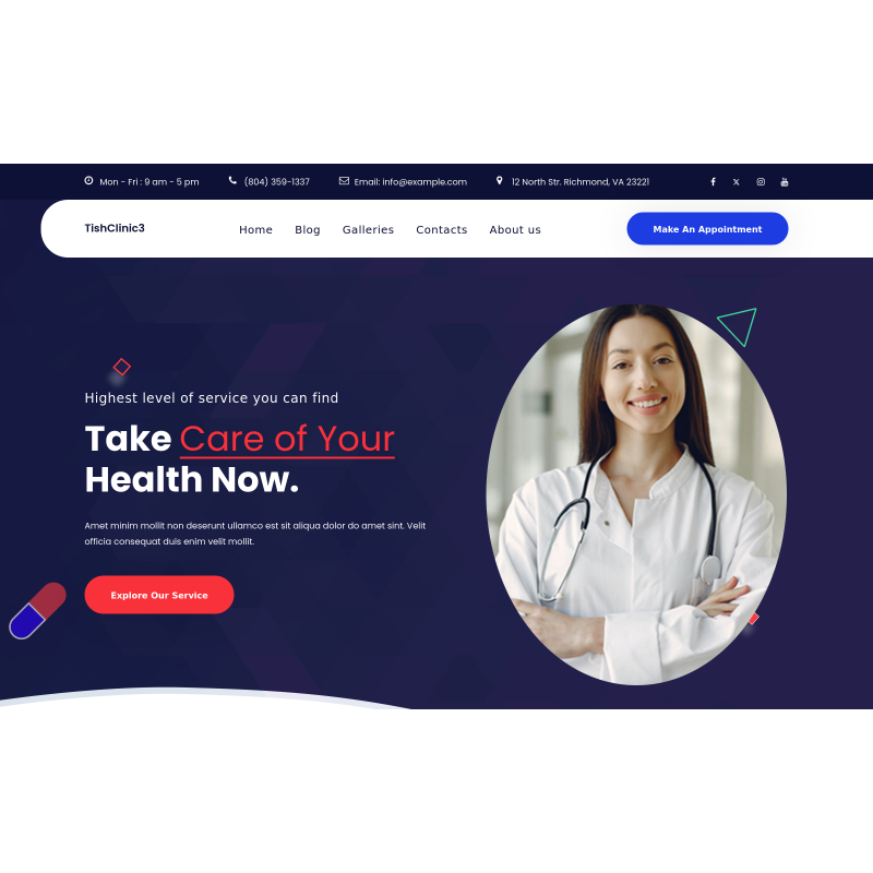 TishClinic3 &ndash; Medical Clinic WordPress Theme
