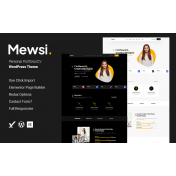 Mewsi - Personal Portfolio/CV WordPress Theme