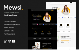 Mewsi - Personal Portfolio/CV WordPress Theme