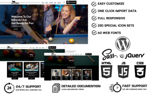 Billiardi - Billiards Club WordPress Theme
