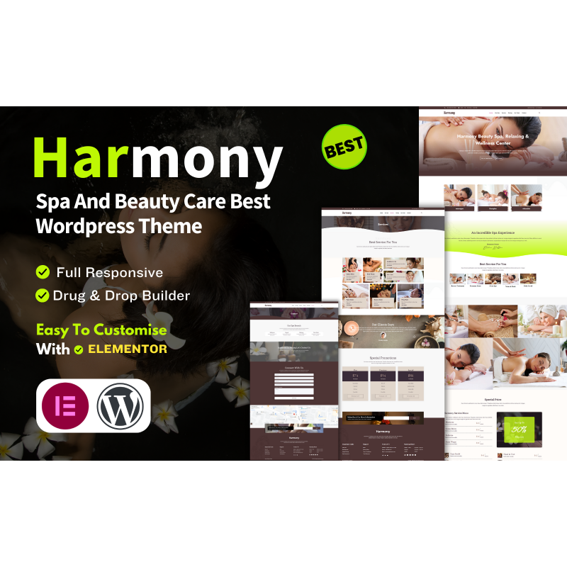 Harmony Beauty Care Spa Salon Wordpress Theme