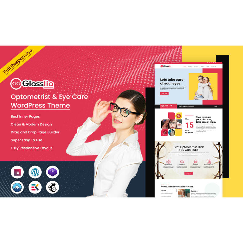 Glasslia - Optometrist & Eye Care WordPress Theme