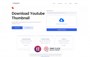 Youtube thumbnail Grabber - Youtube thumbnail Downloader One Page WordPress Theme