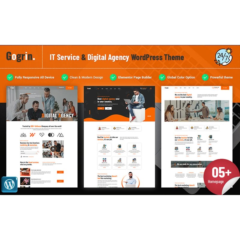 Gogrin - IT Service & Digital Agency WordPress Theme