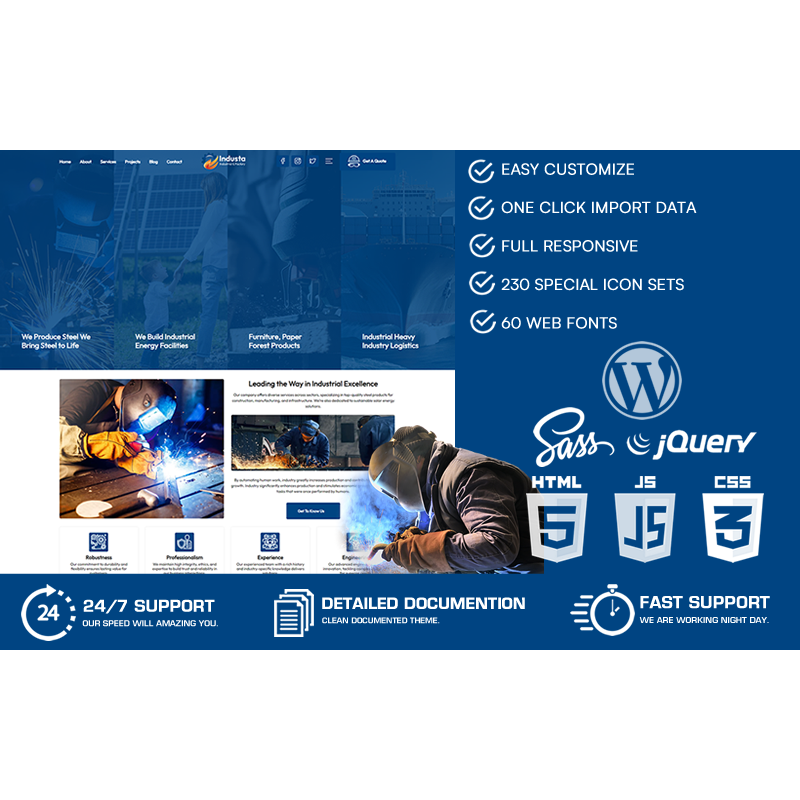 Industa - Industrial & Factory WordPress Theme