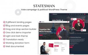 Statesman - Vote Campaign, Portfolio & Political WordPress Theme