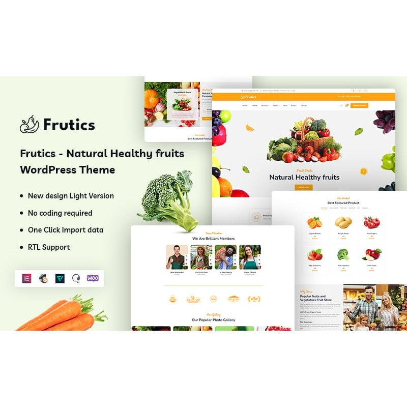 Frutics - Natural Healthy fruits WordPress Theme