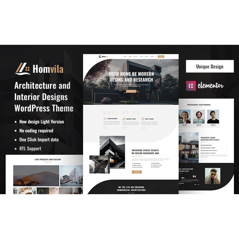 Homvila - Architecture and Interior Design WordPress Theme