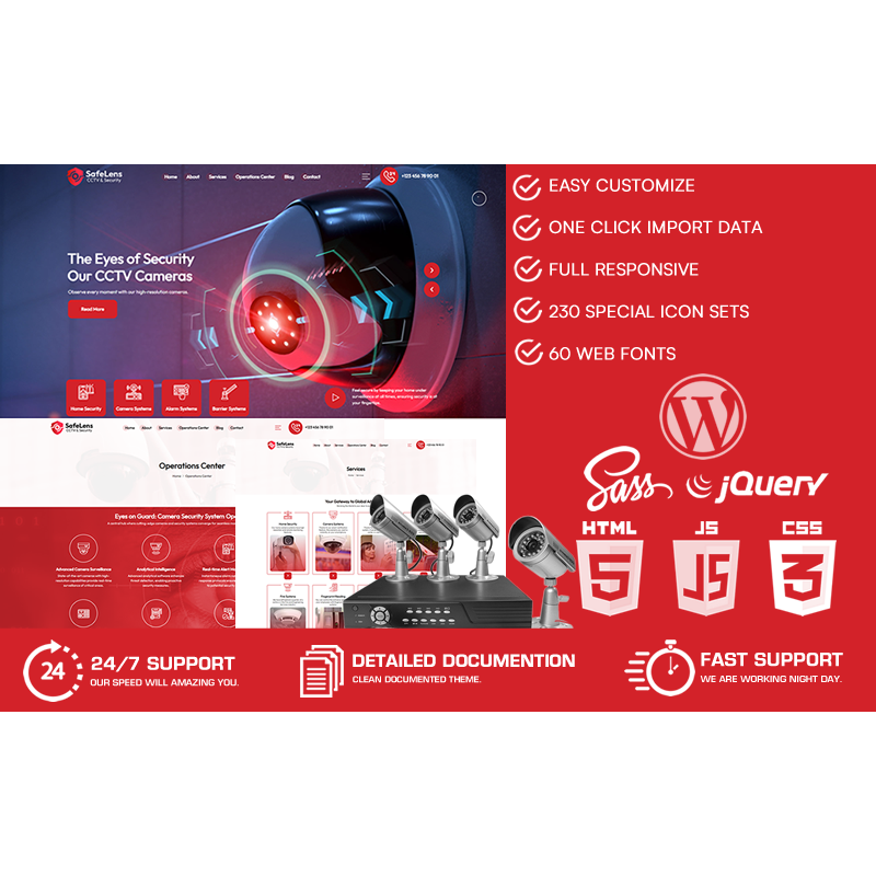 SafeLens - CCTV & Security Systems WordPress Theme