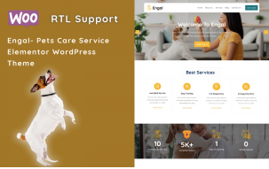 Engal - Pets Care Service Elementor WordPress Theme