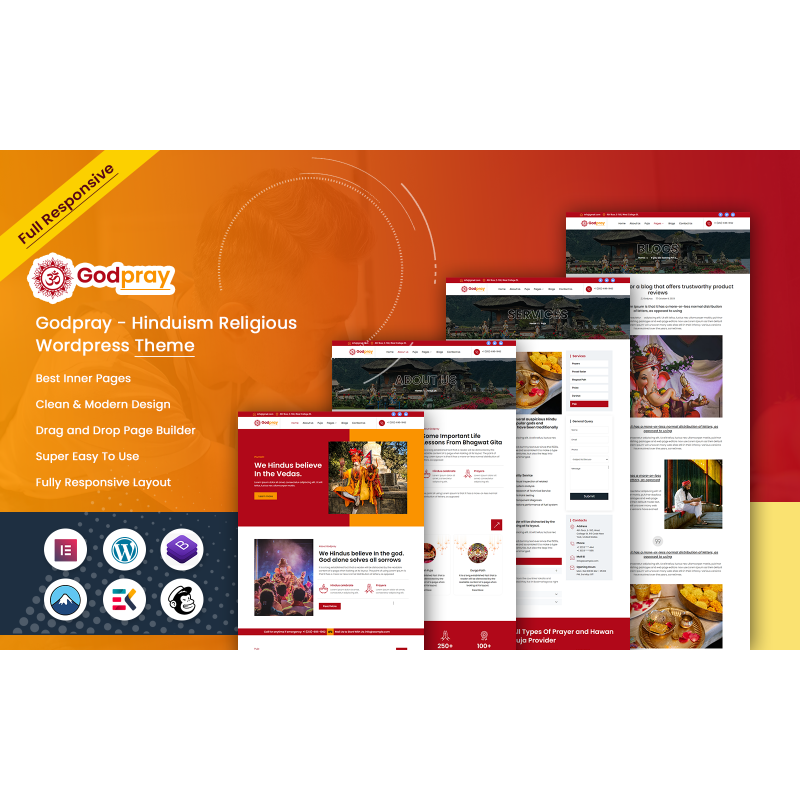 Godpray - Hinduism Religious Wordpress Theme