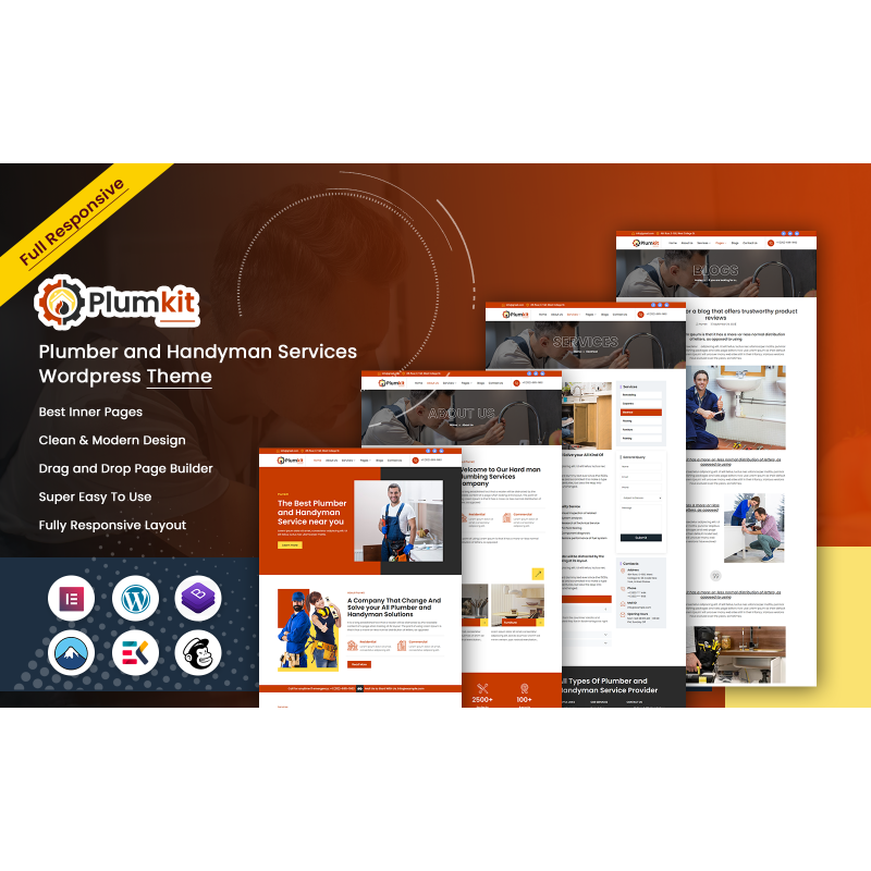 Plumkit - Plumber and Handyman Services WordPress Theme