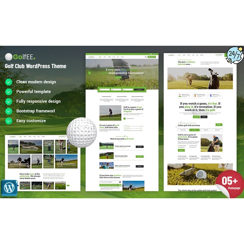 Golfei - Golf Club WordPress Theme