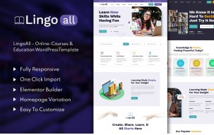LingoAll - Online Courses & Education WordPress Theme