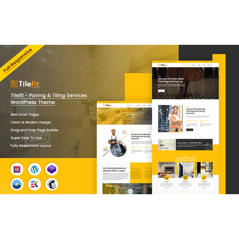 Tilefit - Paving & Tiling Services WordPress Theme