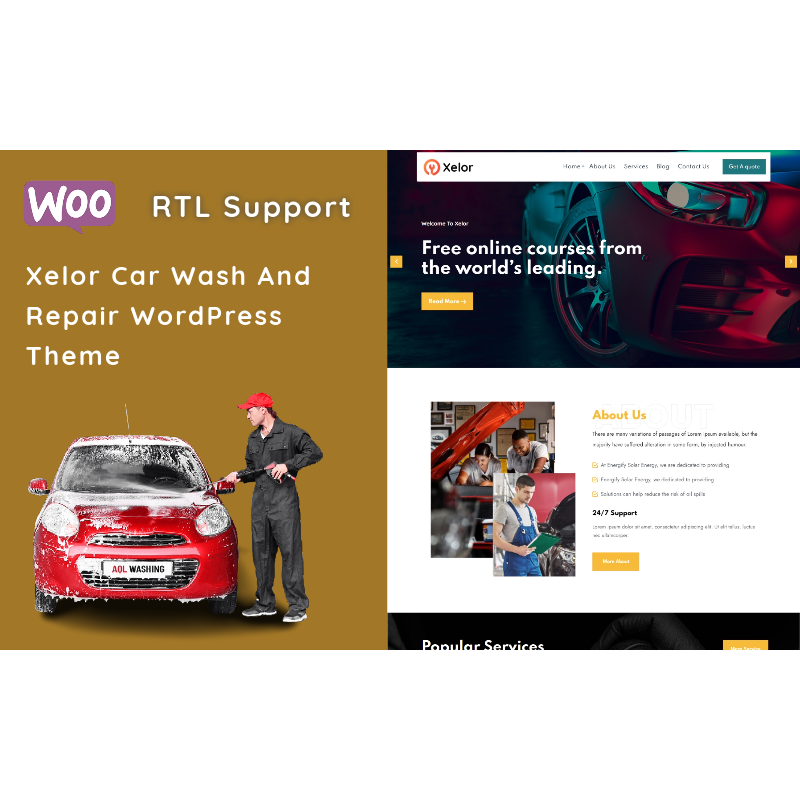 Xelor Car Wash And Repair WordPress Theme