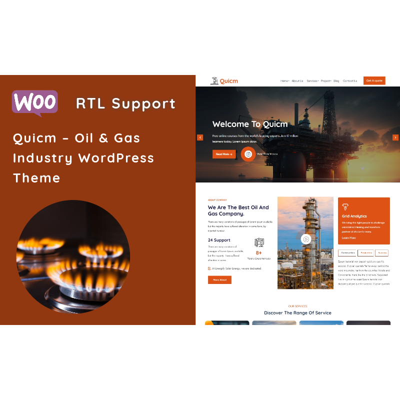Quicm - Oil and Gas Industrial WordPress theme