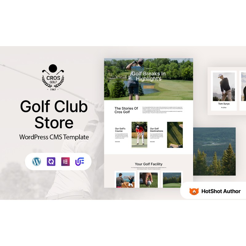 Cros Golf - Club And course WordPress Elementor Theme