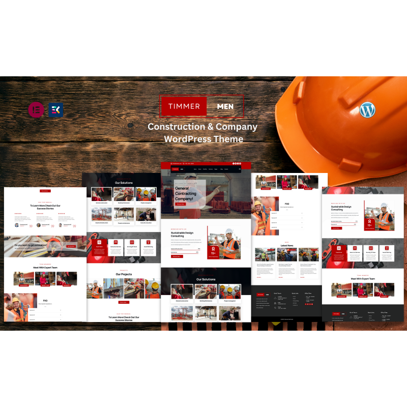 Timmer Men - Construction and Company WordPress Theme