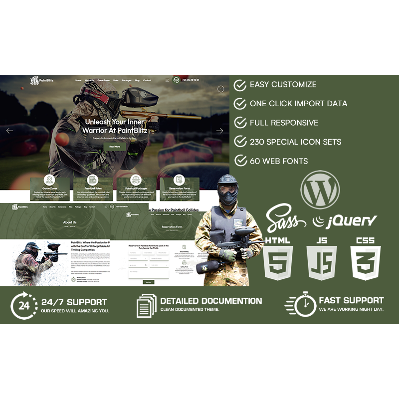 PaintBlitz - Paintball WordPress Theme