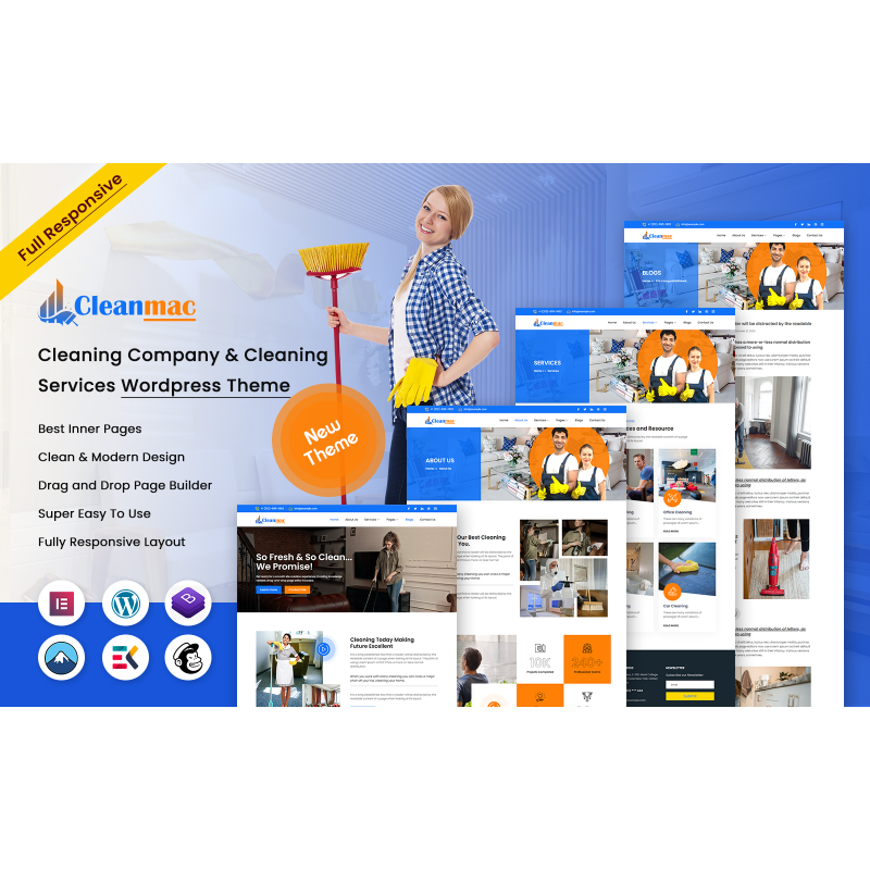 Cleanmac - Cleaning Company and Cleaning Services Wordpress Theme