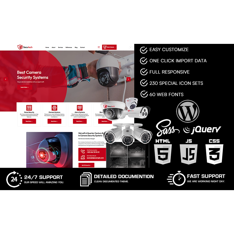 Secutech - Home Automation & Camera Security Systems WordPress Theme