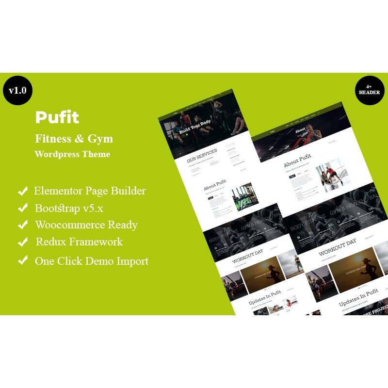 Pufit - Fitness & Gym Wordpress Theme