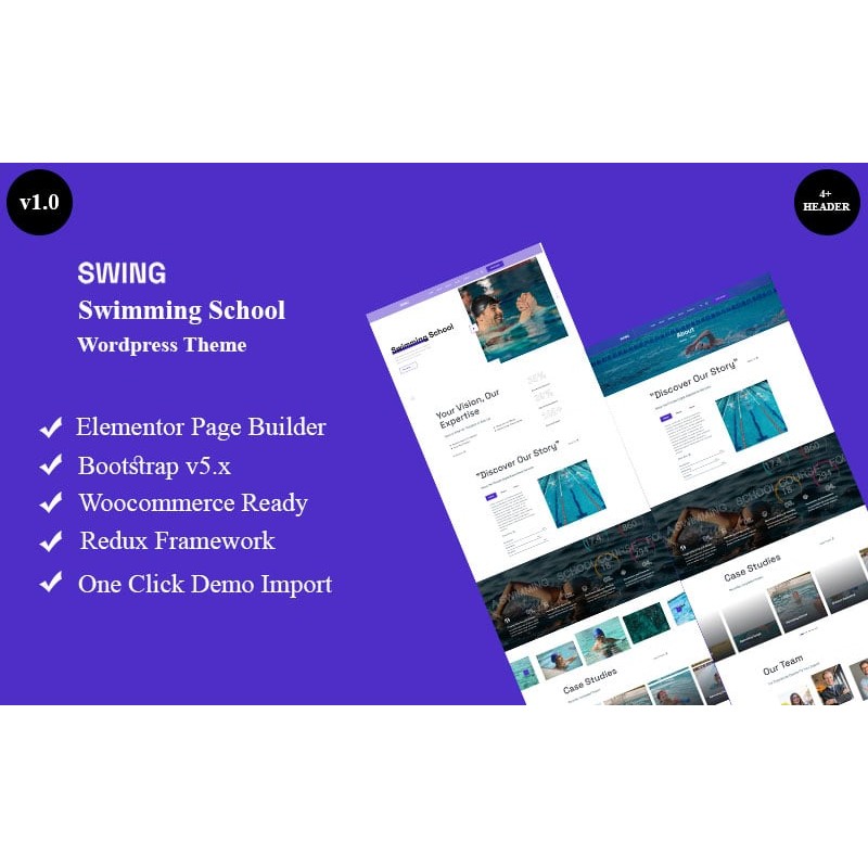 Swing - Swimming School Wordpress Theme