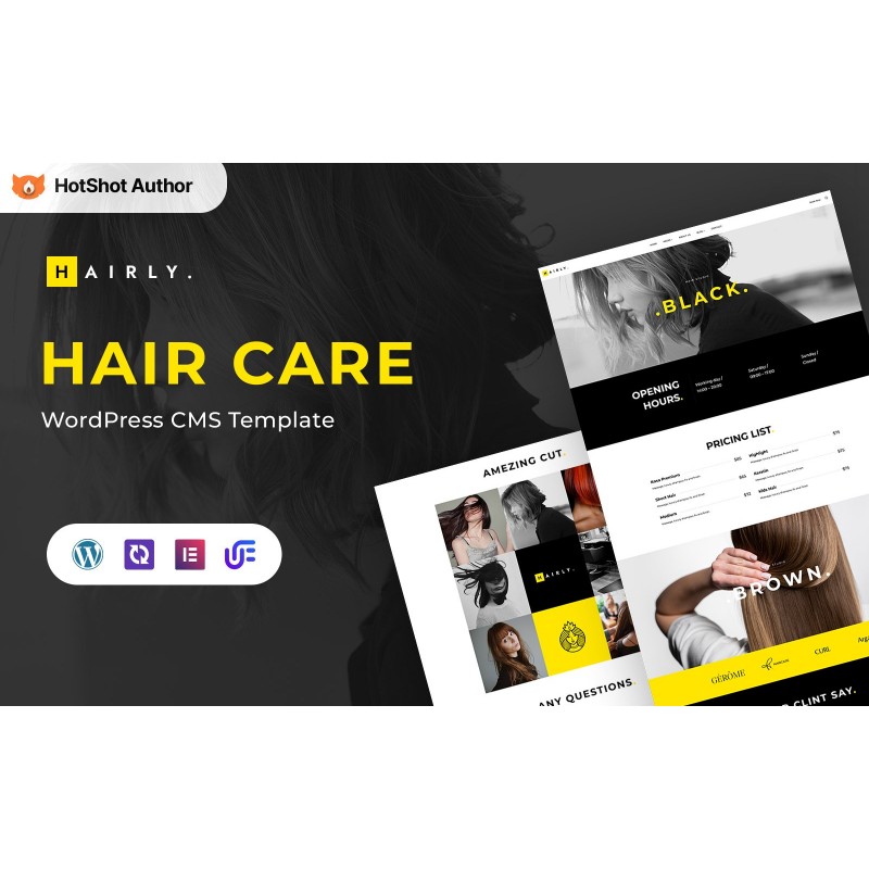 Hairly - Hair Care And Hair Salon Wordpress Elementor Theme