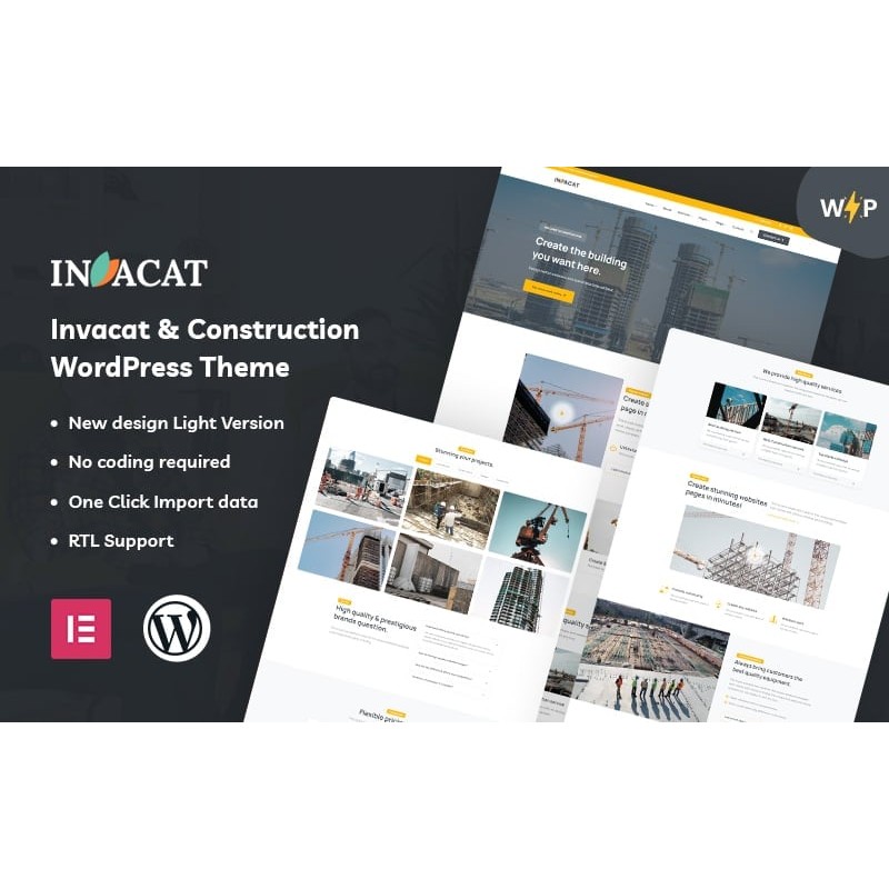 Invacat - Construction WordPress Theme