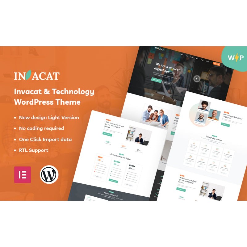 Invacat - Technology Elementor WordPress Theme
