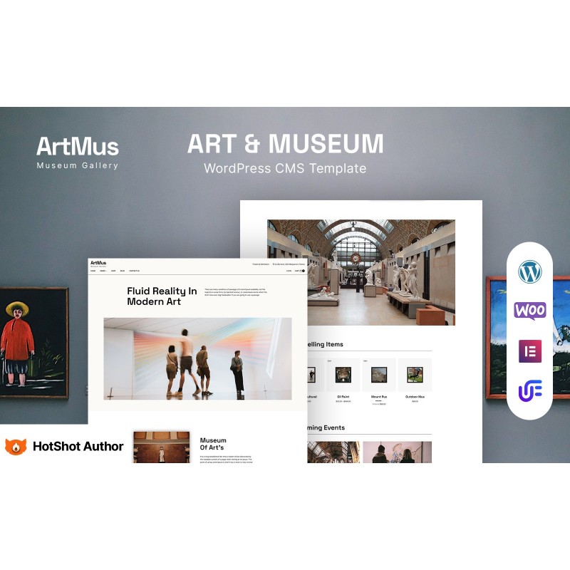Artmus &ndash; Museum Gallery WordPress Elementor Theme