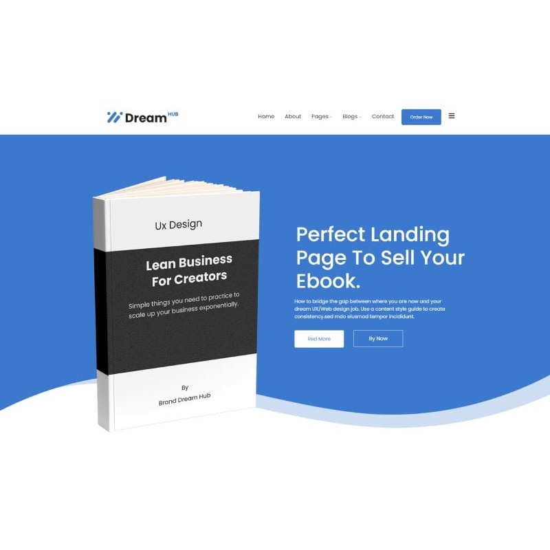 DreamHub eBook Elementor WordPress Theme