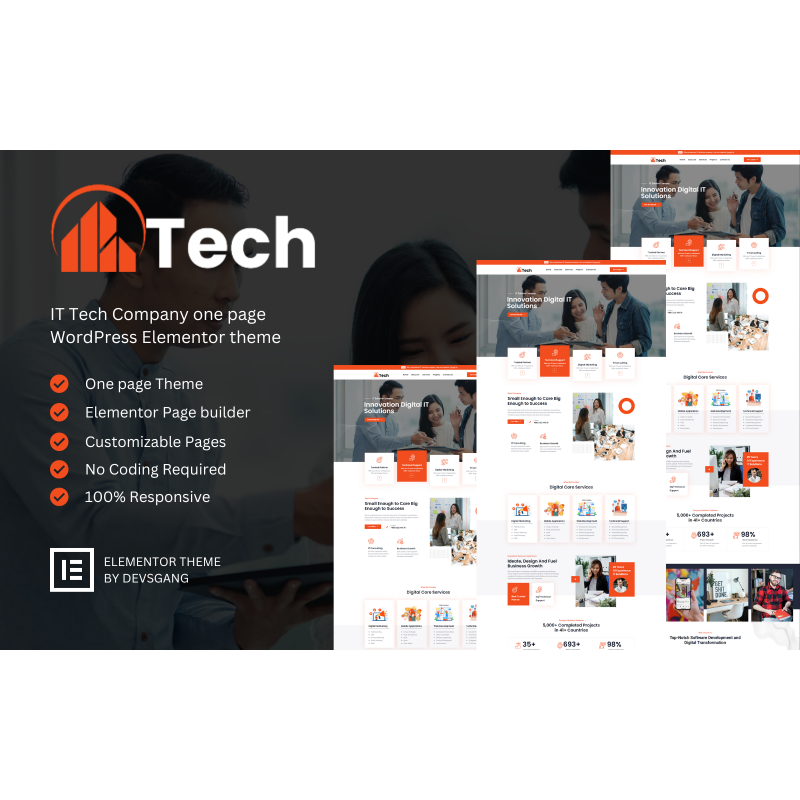 Otech - A Creative IT Tech Company WordPress Elementor Theme