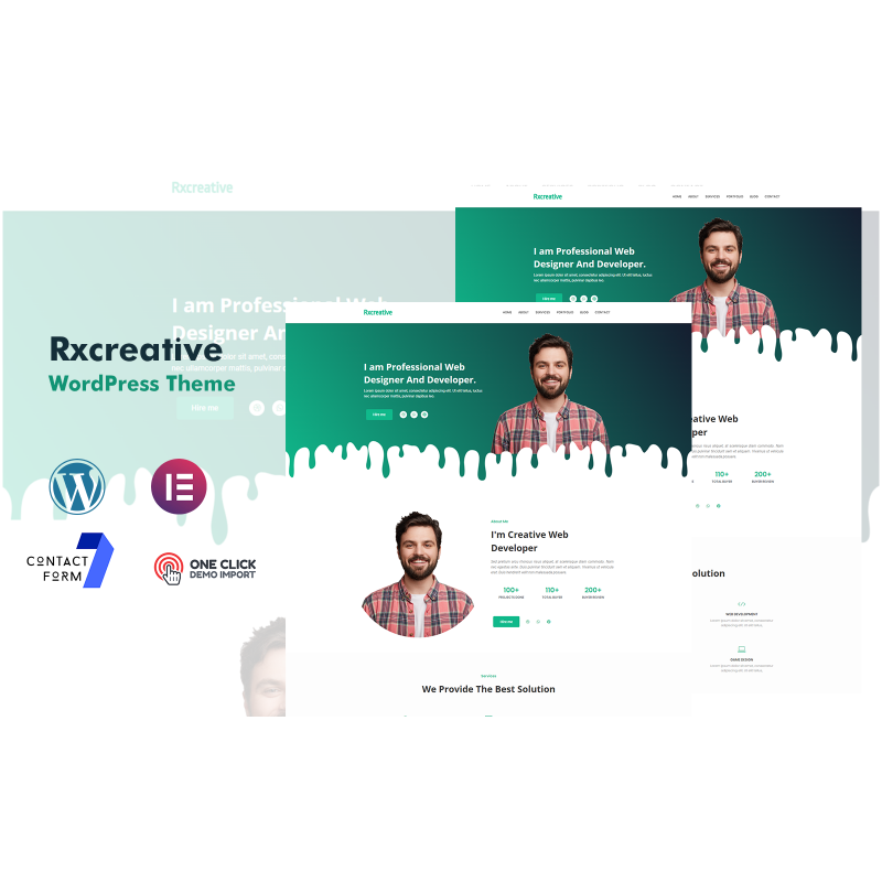 Rxcreative Personal Portfolio WordPress Theme