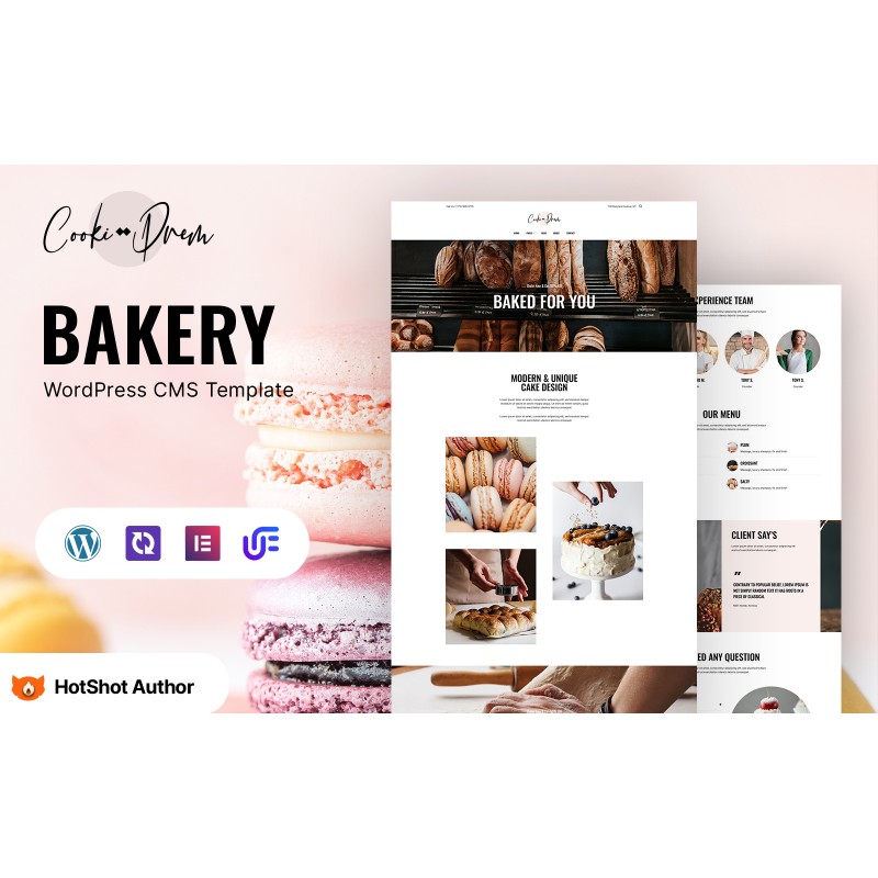 Cooki Drem - Bakery and Receipts WordPress Elementor Theme