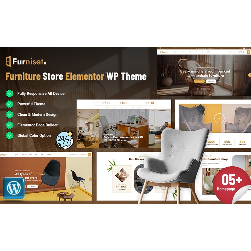 Furniset - Furniture Elementor WordPress Theme