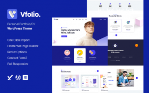 Vfolio Personal Portfolio/CV WordPress Theme