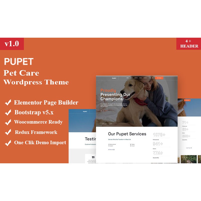 Pupet- Pet Care Wordpress Theme