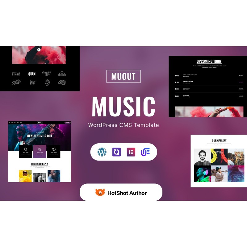 Muout &ndash; Music Events WordPress Elementor Theme