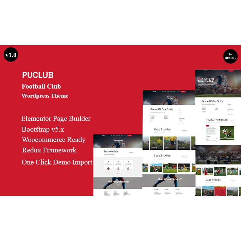 Puclub - Football Club Wordpress Theme
