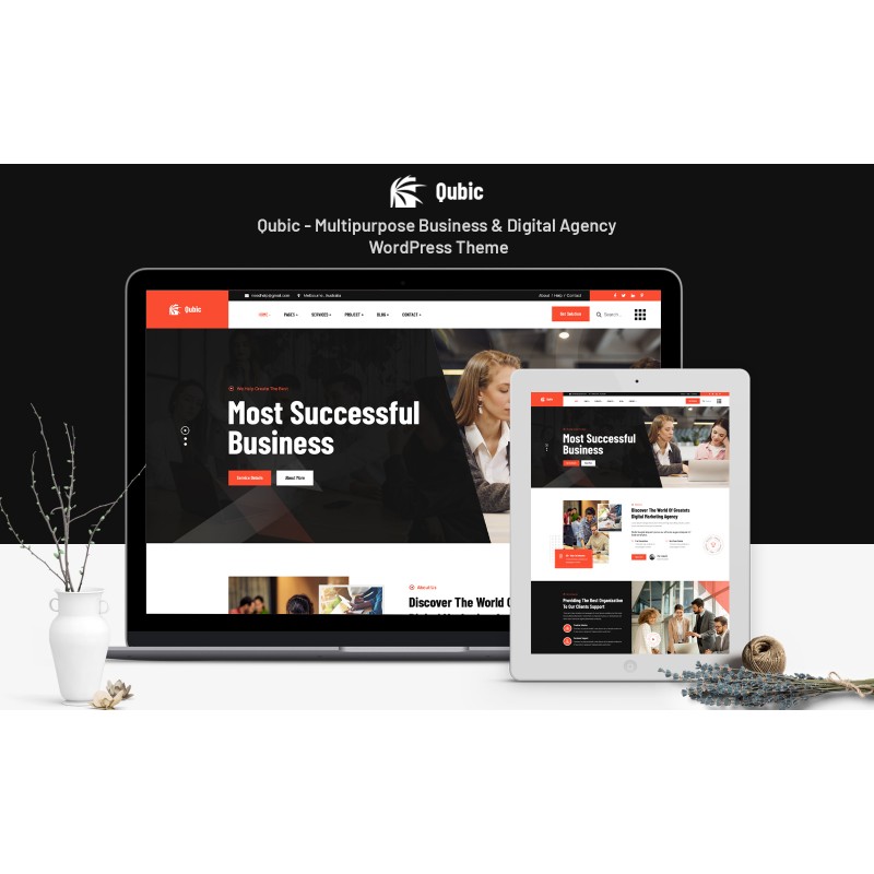 Qubic - Multipurpose Business & Digital Agency WordPress Theme