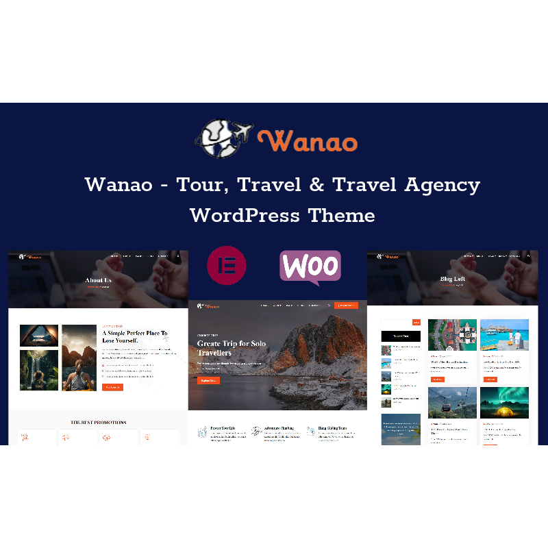 Wanao - Travel & Tour Booking WordPress Theme