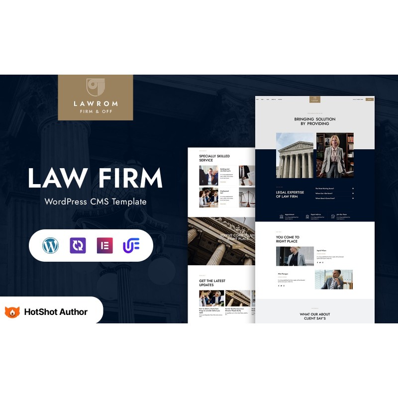 Lawrom - Law Firm WordPress Elementor Theme