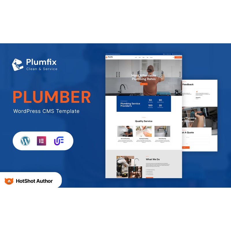 Plumfix- Plumbing Services WordPress Elementor Theme