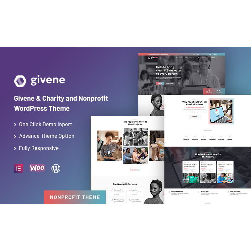 Givene - Charity and Nonprofit WordPress Theme