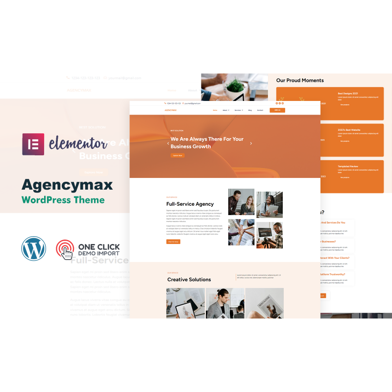 Agencymax Creative Agency IT Elementor WordPress Theme