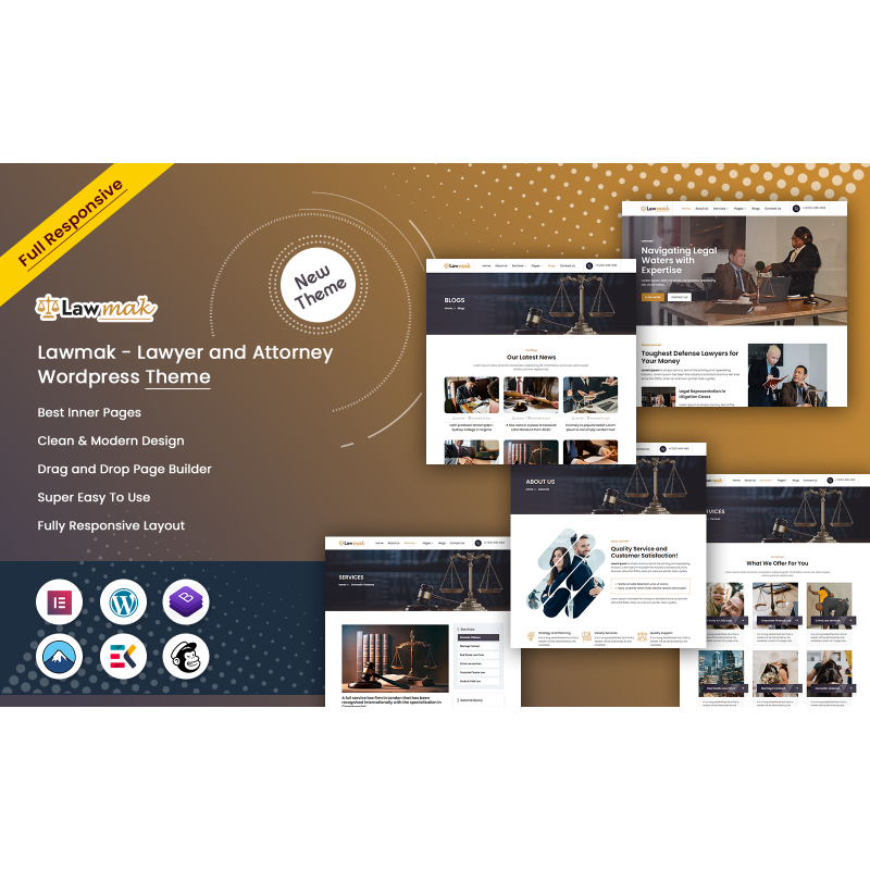 Lawmak - Lawyer and Attorney WordPress Theme
