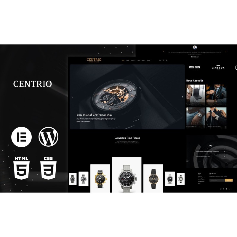 Centrio - Luxury Watches WordPress & Elementor Theme