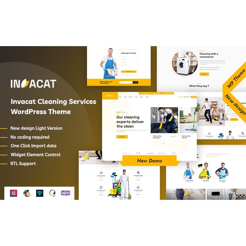 Invacat - Cleaning Services WordPress Theme